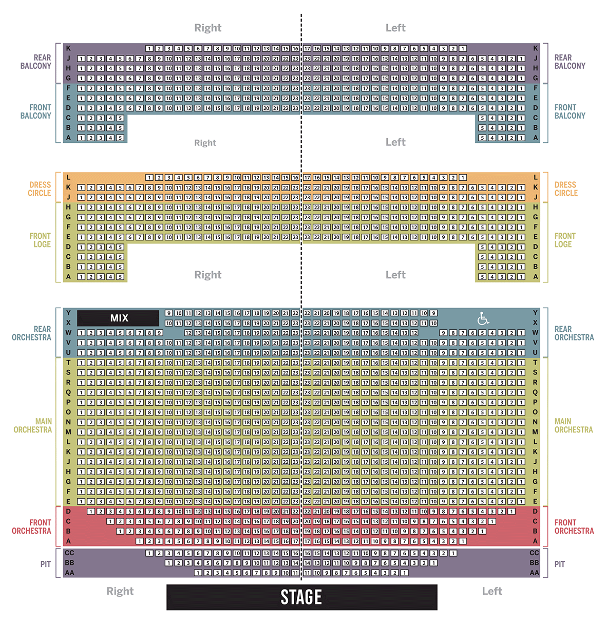 Seating Charts  Winston-Salem Symphony