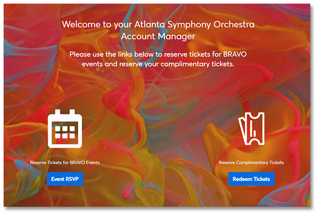 Main page of Ticketmaster account after logging in
